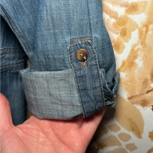 J.Jill Denim Button-Front Shirt Women’s Dress - Blue Size 5 - Picture 6 of 8